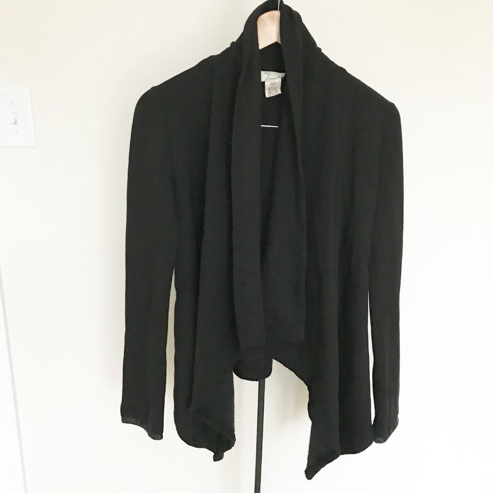 Anderea Jovine Drape Front Jacket XS Black